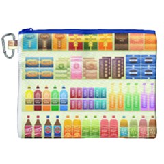 Supermarket Shelf Products Snacks Canvas Cosmetic Bag (xxl) by Celenk