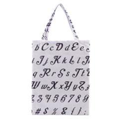 Font Lettering Alphabet Writing Classic Tote Bag by Celenk