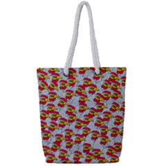 Chickens Animals Cruelty To Animals Full Print Rope Handle Tote (small)