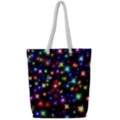Fireworks Rocket New Year S Day Full Print Rope Handle Tote (small)