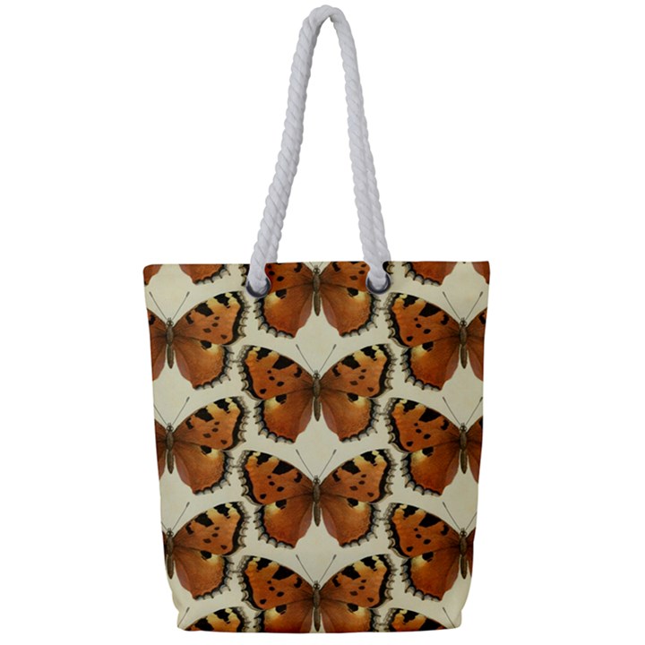 Butterfly Butterflies Insects Full Print Rope Handle Tote (Small)