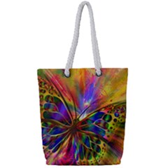 Arrangement Butterfly Aesthetics Full Print Rope Handle Tote (small)