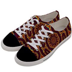 Geometric Tapestry Women s Low Top Canvas Sneakers by linceazul