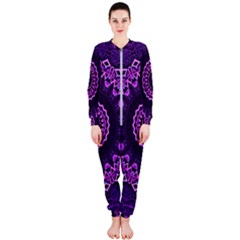 Mandala Purple Mandalas Balance Onepiece Jumpsuit (ladies)  by Celenk
