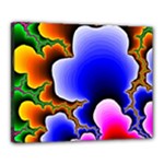 Fractal Background Pattern Color Canvas 20  x 16 