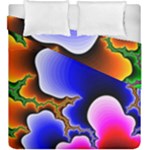 Fractal Background Pattern Color Duvet Cover Double Side (King Size)