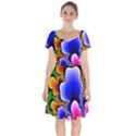 Fractal Background Pattern Color Short Sleeve Bardot Dress View1