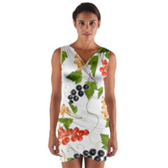 Juicy Currants Wrap Front Bodycon Dress by TKKdesignsCo