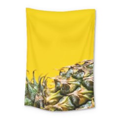 Pineapple Raw Sweet Tropical Food Small Tapestry by Celenk