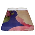 Fabric Textile Abstract Pattern Fitted Sheet (Queen Size)