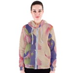 Fabric Textile Abstract Pattern Women s Zipper Hoodie