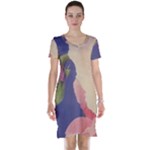 Fabric Textile Abstract Pattern Short Sleeve Nightdress