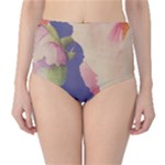 Fabric Textile Abstract Pattern High-Waist Bikini Bottoms