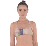 Fabric Textile Abstract Pattern Halter Bandeau Bikini Top