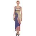 Fabric Textile Abstract Pattern Fitted Maxi Dress