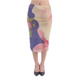 Fabric Textile Abstract Pattern Midi Pencil Skirt