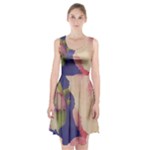 Fabric Textile Abstract Pattern Racerback Midi Dress