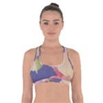 Fabric Textile Abstract Pattern Cross Back Sports Bra