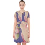 Fabric Textile Abstract Pattern Adorable in Chiffon Dress