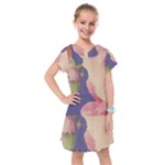Fabric Textile Abstract Pattern Kids  Drop Waist Dress