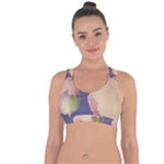 Fabric Textile Abstract Pattern Cross String Back Sports Bra