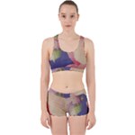 Fabric Textile Abstract Pattern Work It Out Sports Bra Set