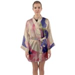 Fabric Textile Abstract Pattern Long Sleeve Kimono Robe