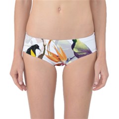 Exotic Birds Of Paradise And Flowers Watercolor Classic Bikini Bottoms by TKKdesignsCo
