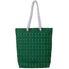 Christmas Tree Pattern Design Full Print Rope Handle Tote (small)
