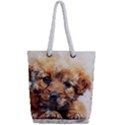 Dog Puppy Animal Art Abstract Full Print Rope Handle Tote (Small) View2