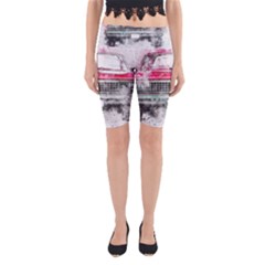 Car Old Car Art Abstract Yoga Cropped Leggings by Celenk