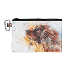 Dog Animal Pet Art Abstract Canvas Cosmetic Bag (medium)