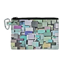 Background Painted Squares Art Canvas Cosmetic Bag (medium)