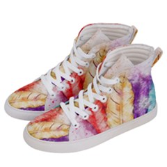 Feathers Bird Animal Art Abstract Women s Hi-top Skate Sneakers by Celenk