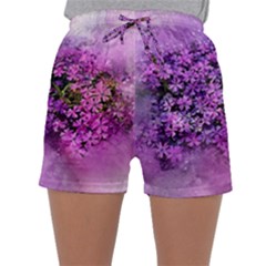 Flowers Spring Art Abstract Nature Sleepwear Shorts by Celenk