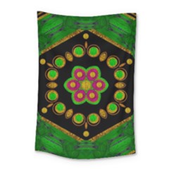 Magic Of Life A Orchid Mandala So Bright Small Tapestry by pepitasart