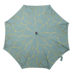 Mint,gold,marble,pattern Hook Handle Umbrellas (medium) by NouveauDesign