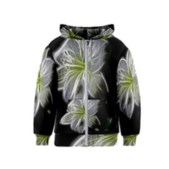 White Lily Flower Nature Beauty Kids  Zipper Hoodie by Celenk