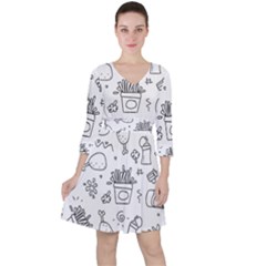 Set Chalk Out Scribble Collection Ruffle Dress
