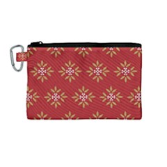 Pattern Background Holiday Canvas Cosmetic Bag (medium) by Celenk