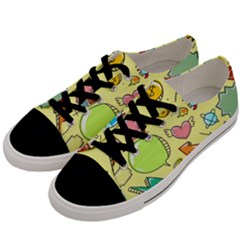 Cute Sketch Child Graphic Funny Men s Low Top Canvas Sneakers by Celenk