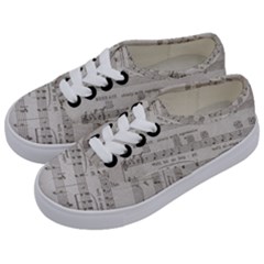 Sheet Music Paper Notes Antique Kids  Classic Low Top Sneakers by Celenk