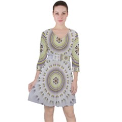 Mandala Fractal Decorative Ruffle Dress