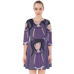 Dolly Girl In Purple Smock Dress by Valentinaart