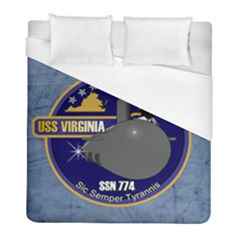 Uss Virginia ( Ssn 774 ) Crest Duvet Cover (full/ Double Size) by Bigfootshirtshop