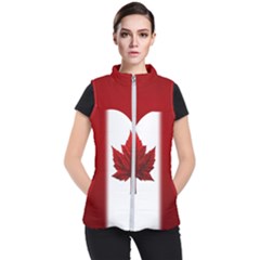 Canada Flag Jackets Women s Puffer Vest