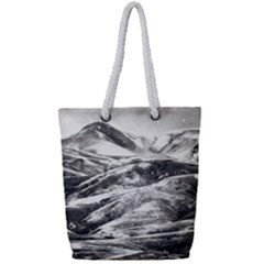 Mountains Winter Landscape Nature Full Print Rope Handle Tote (small)