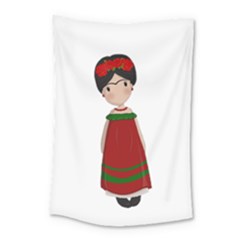 Frida Kahlo Doll Small Tapestry by Valentinaart