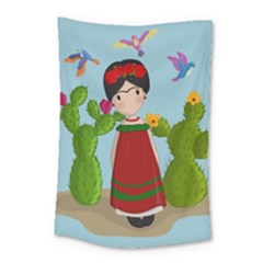 Frida Kahlo Doll Small Tapestry by Valentinaart