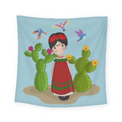 Frida Kahlo Doll Square Tapestry (small) by Valentinaart